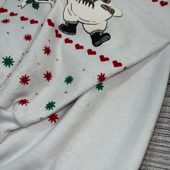 Vintage Sky Lite By Nutcracker USA Made 90s Christmas Puff Paint Sweatshirt - Picture 6 of 12